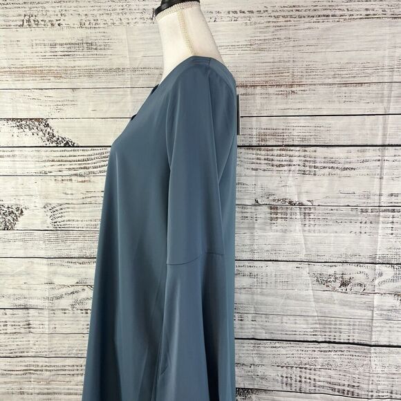 Sugar Lips Dress size Medium Shimmery Gray Knee Straight Boho Wedding Church - Picture 9 of 12